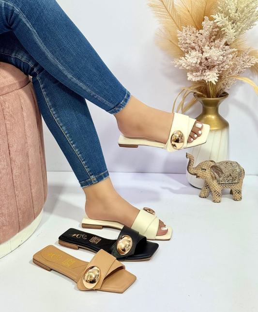 Sandalia Plana Brisas Dorada